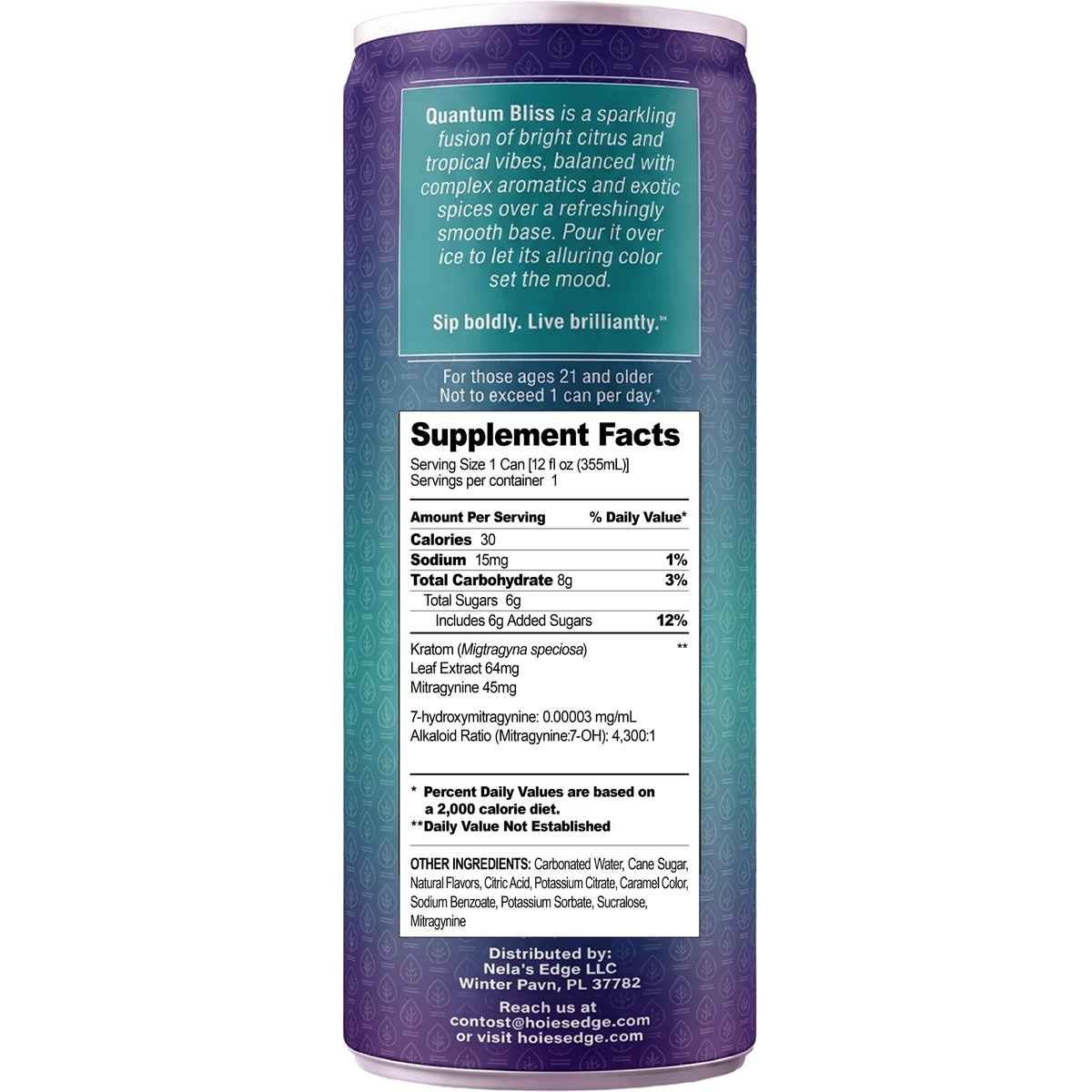 Quantum Bliss Botanical Seltzer